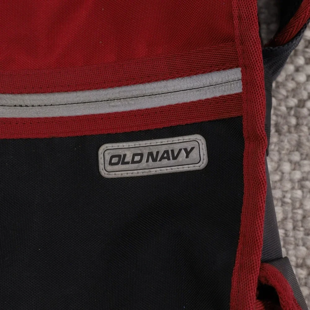 Y2K Old Navy Messenger Bag Unisex OS Red Black Vintage 2003 Techwear Laptop Bag